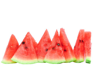 Slice of juicy watermelon. Isolated