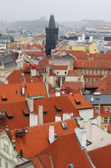 Fototapeta na wymiar Widok typowy pejzaż w Pradze, Republika Czeska