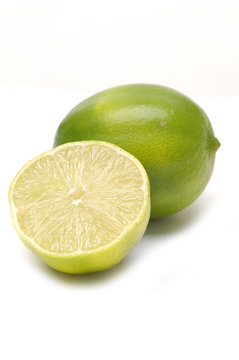 Lime and sliced lime half