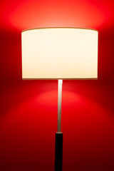 interior lamp on red