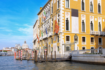 Naklejka premium Beautiful street,Grand Canal in Venice, Italy