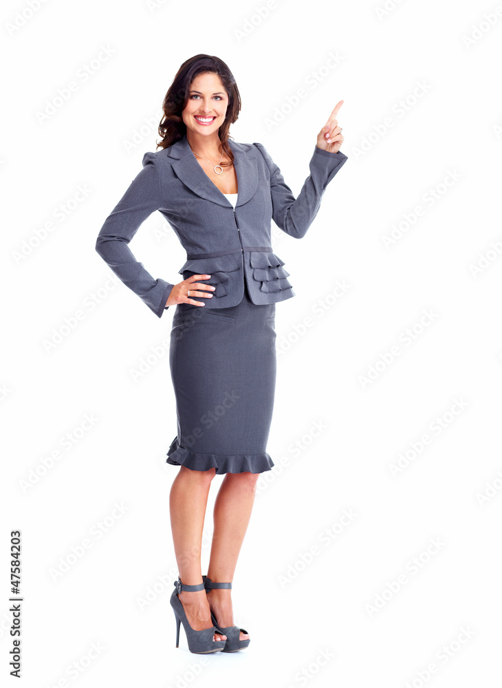 Canvas Prints business woman showing a copyspace.