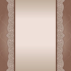 Vintage background with embroidery borders