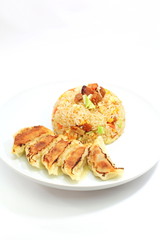 Fried rice with Fried dumplings set