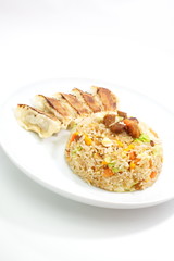 Fried rice with Fried dumplings set