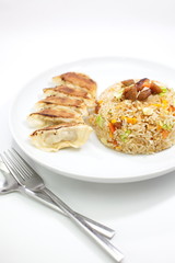Fried rice with Fried dumplings set
