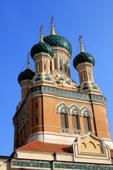 Fototapeta na wymiar St. Nicholas Orthodox Cathedral, Nice