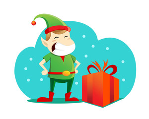 Little Elf with present