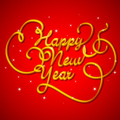 vector illustration of sparkling Happy New Year