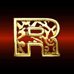 Vector golden figure