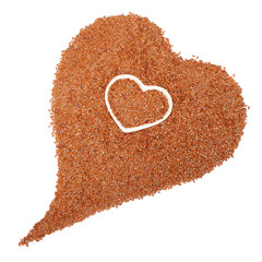 Flax seeds (Linum usitatissimum). Omega 3 source.