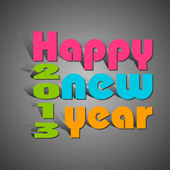 vector illustration of colorful paper cut Happy New Year