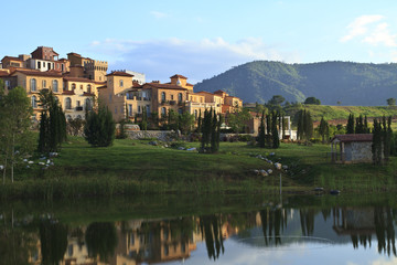 Fototapeta premium views of the beautiful building,Thailand