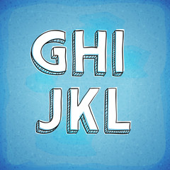 Doodle Style Vector Hand Drawn Alphabet G-L