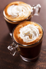 coffee with whipped cream