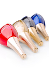 Nail polish isolated on white background