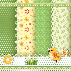 Collection for scrapbook. Patterns.