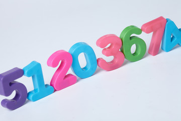 Naklejka premium Colorful Assorted Numbers