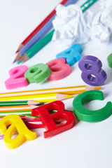 Naklejka premium Plastic alphabet letters