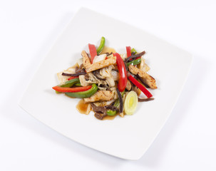 White plate