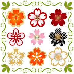 Obraz premium Sakura icon set