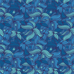 Blue seamless pattern design