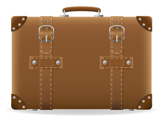 old suitcase for travel vector illustration
