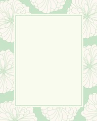 Damask wedding invitation floral card