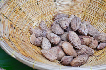 Almonds in the basket