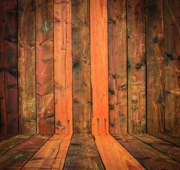 Grunge wood room