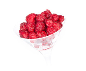Fresh red raspberries