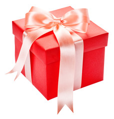 Gift box with satin present bow