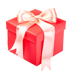 Gift box with satin present bow