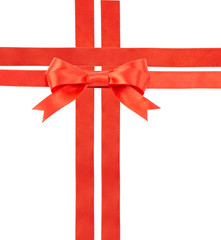 satin ribbon with a bow