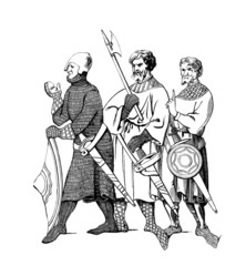 Fototapeta premium 3 Sergeants - 14th century