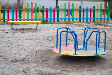 Carousel and bench