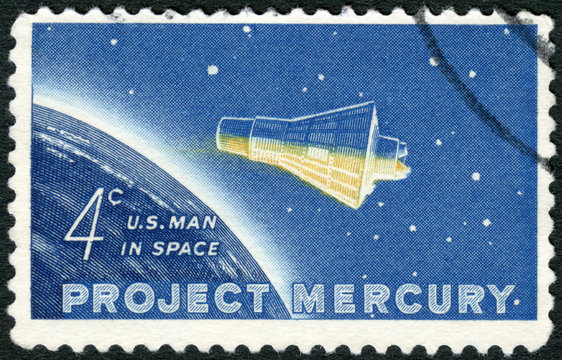 USA - 1962: shows "Friendship 7" Capsule and Globe