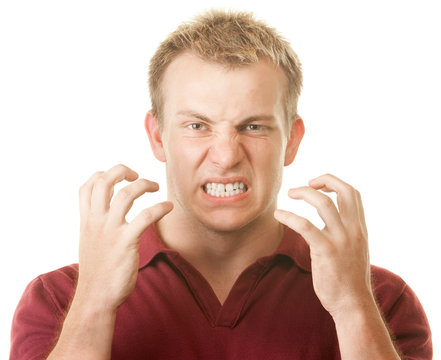 Angry Man Clenching Teeth