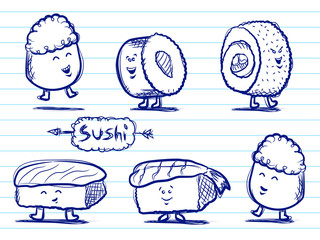 Sushi Doodles