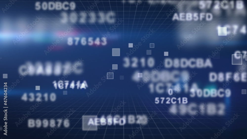 Poster hexadecimal data loopable background