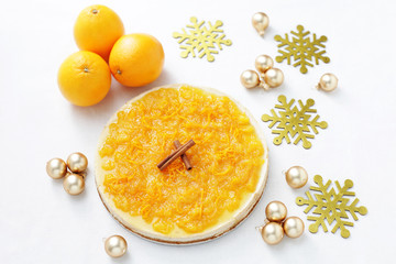 cheesecake with oranges
