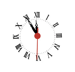 clock isolated on white background