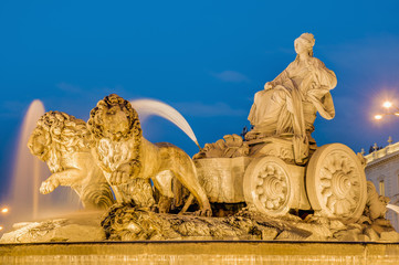 Naklejka premium Cibeles Fountain at Madrid, Spain