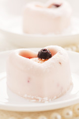 Heart-shaped dessert for Valentine's Day