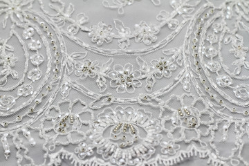 Detail of wedding dress
