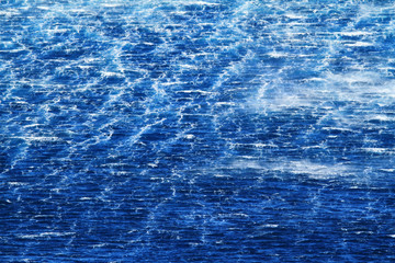 Raging sea with furious waves