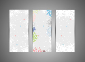 christmas and new year greeting snow banner