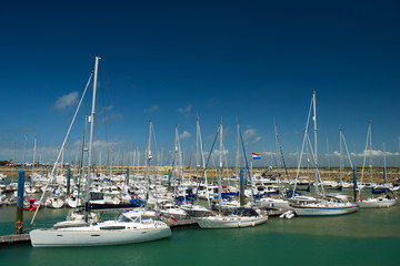 Island Oleron in France with yachts in harbor
