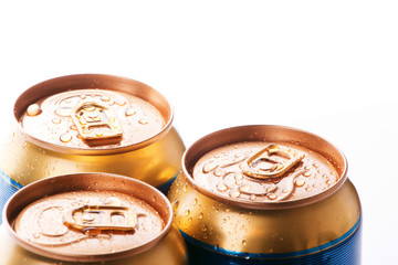 cans of cold drinks