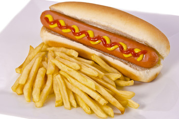 Hot dogs and french fries - 47610447
